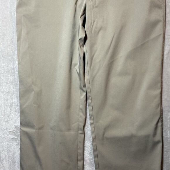 Nike Dri Fit Flat Front Chino Golf Pants Polyester Tan Khaki Men’s Size 34 - Picture 11 of 15
